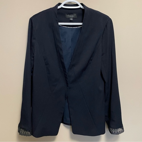 Laundry Women’s Size 8 Navy Blue Blazer - Picture 2 of 6